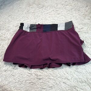 Lululemon Run: Pace Setter Skirt (Regular) Plum / Pow Stripe Angel Wing